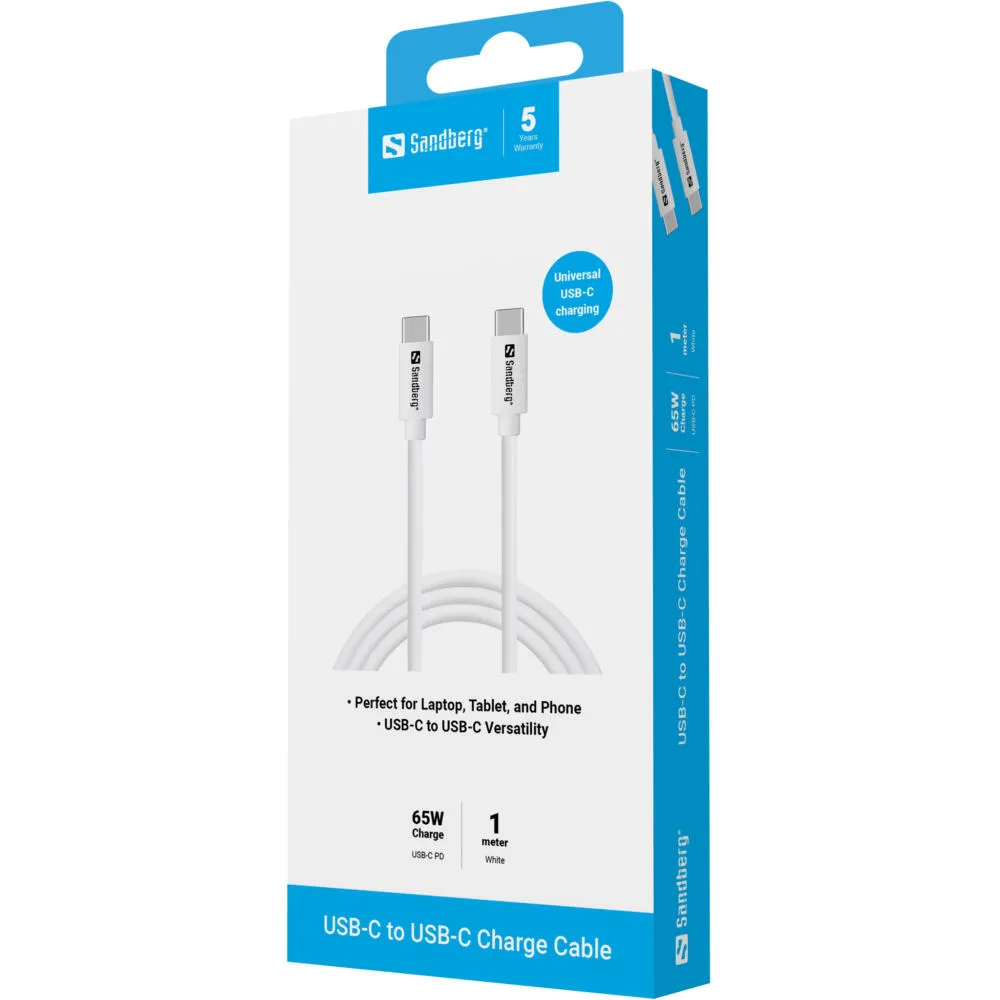 Sandberg USB-C Charge Cable 1M, 65W 136-52 Thumbnail 4