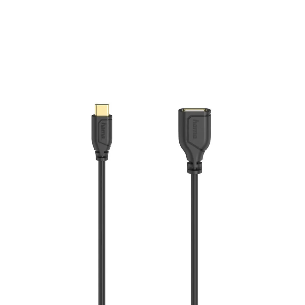 Hama Flexi-Slim 00200638 USB C to USB A (0,15 m) USB Kablosu Thumbnail 1