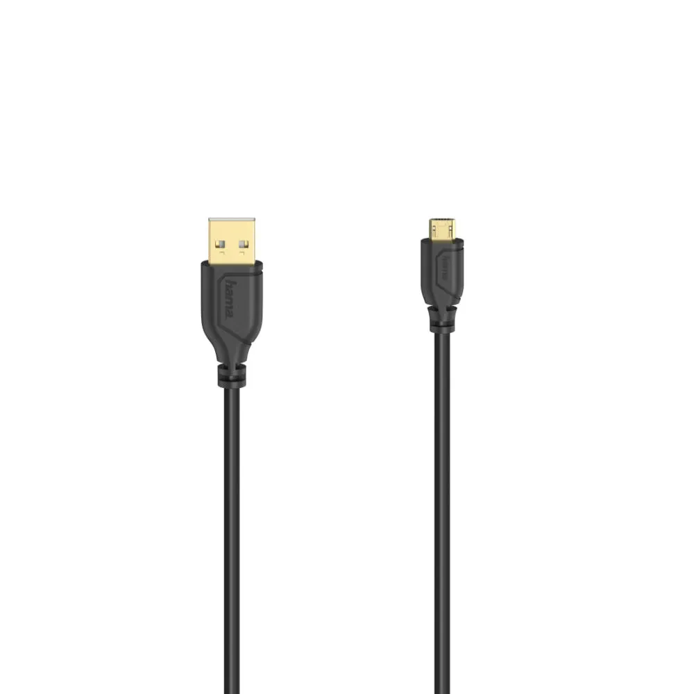 Hama Flexi-Slim 00200610 Micro-USB A to USB A (0,75 m) USB Kablosu Thumbnail 1
