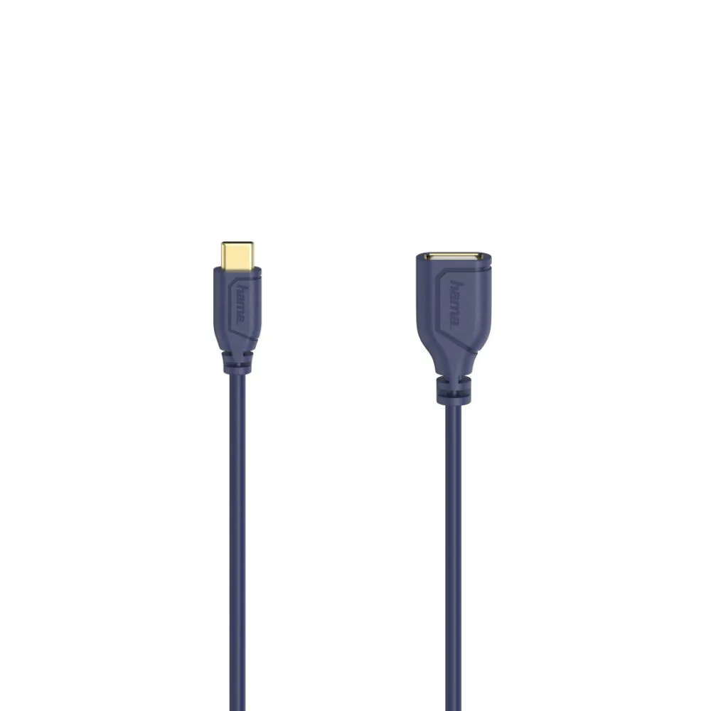 Hama Flexi-Slim 00200639 USB C to USB A (0,15 m) USB Kablosu Thumbnail 1
