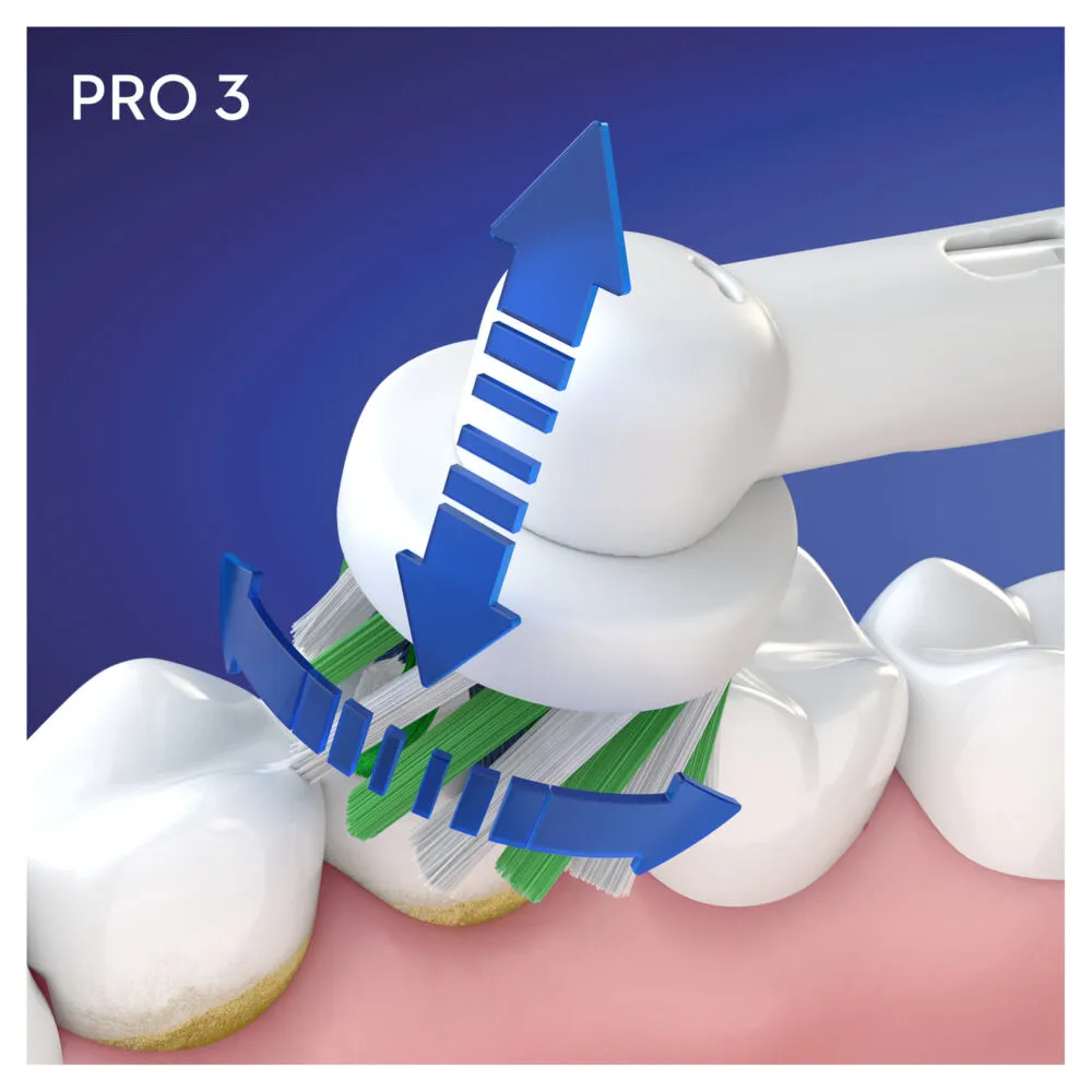 Oral-B PRO 80332091 elektrikli diş fırçası Yetişkin Gri, Beyaz Thumbnail 5