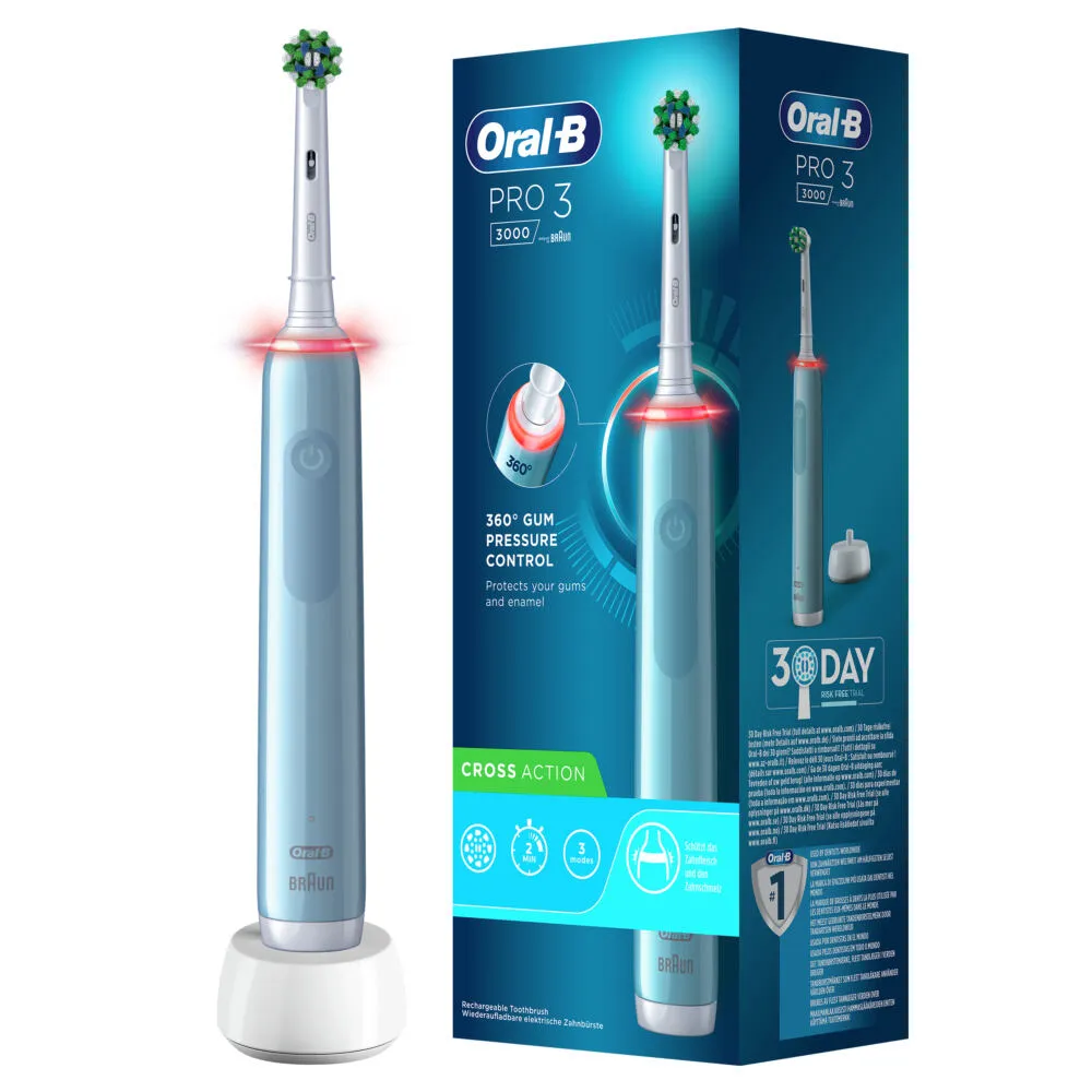 Oral-B PRO 80332089 elektrikli diş fırçası Yetişkin Mavi Thumbnail 2
