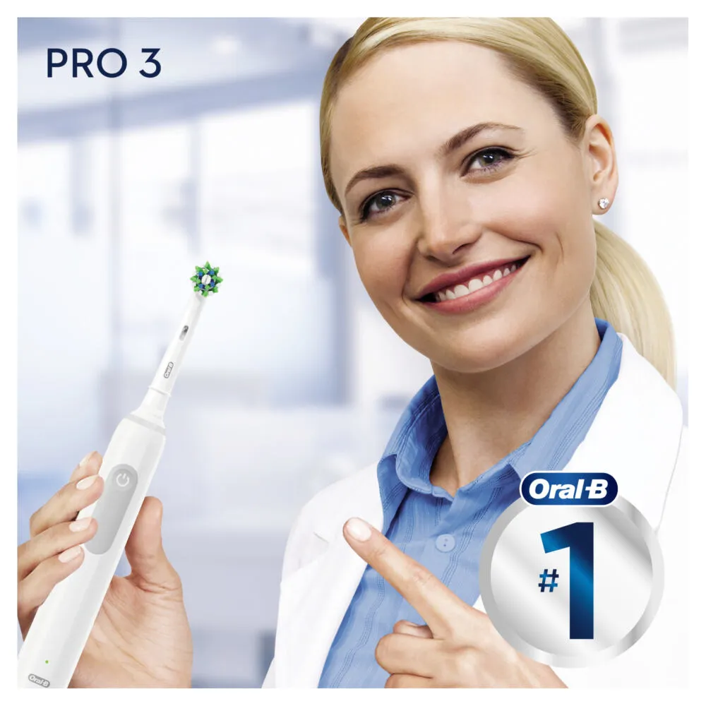 Oral-B PRO 80332091 elektrikli diş fırçası Yetişkin Gri, Beyaz Thumbnail 4