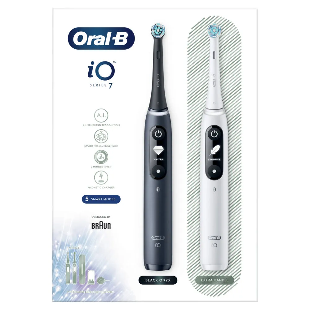 Oral-B iO 80349464 elektrikli diş fırçası Yetişkin Titreşimli diş fırçası Siyah, Beyaz Şarjlı Diş Fırçaları