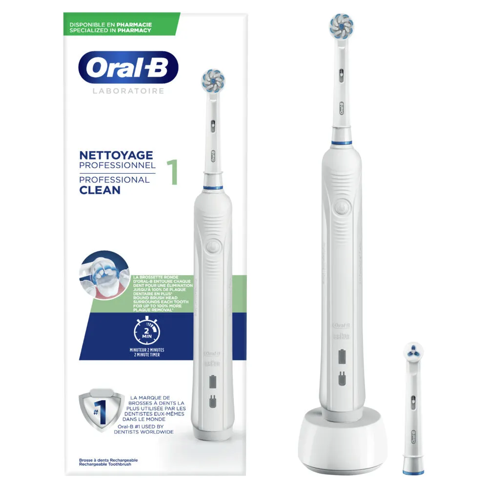 Oral-B Professional Cleaning & Protection 80351323 elektrikli diş fırçası Yetişkin Döner-titreşimli diş fırçası Beyaz Şarjlı Diş Fırçaları