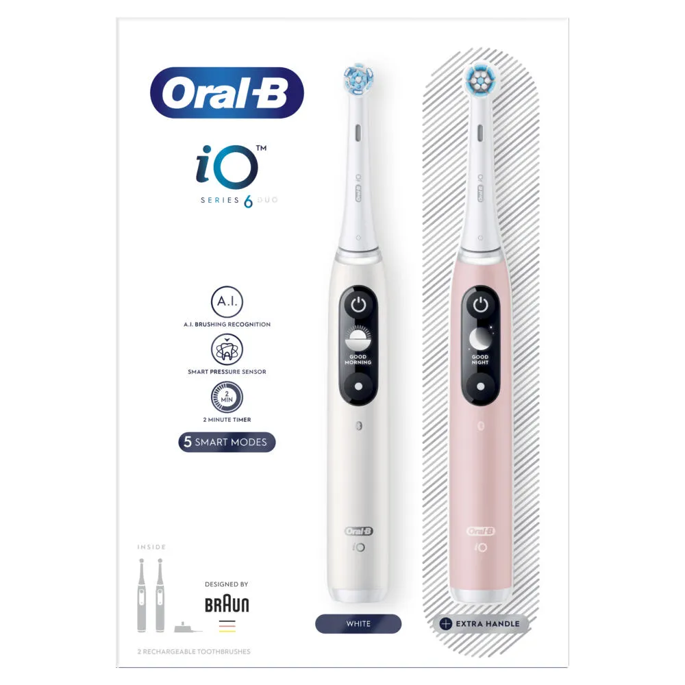 Oral-B iO 80351527 elektrikli diş fırçası Yetişkin Titreşimli diş fırçası Siyah, Mavi Thumbnail 1