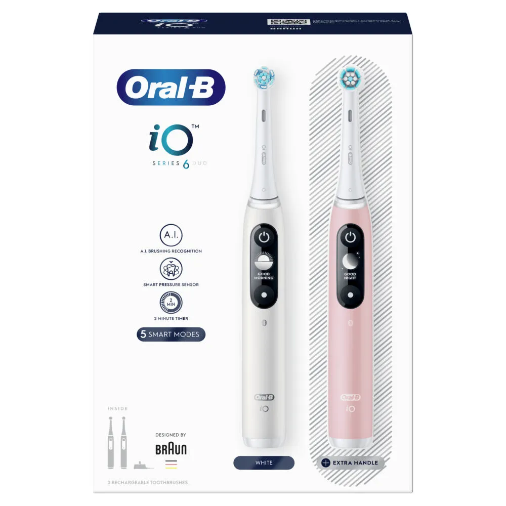 Oral-B iO 80351527 elektrikli diş fırçası Yetişkin Titreşimli diş fırçası Siyah, Mavi Thumbnail 2
