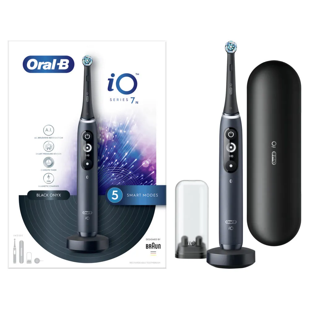 Oral-B iO 80349474 elektrikli diş fırçası Yetişkin Titreşimli diş fırçası Siyah Şarjlı Diş Fırçaları