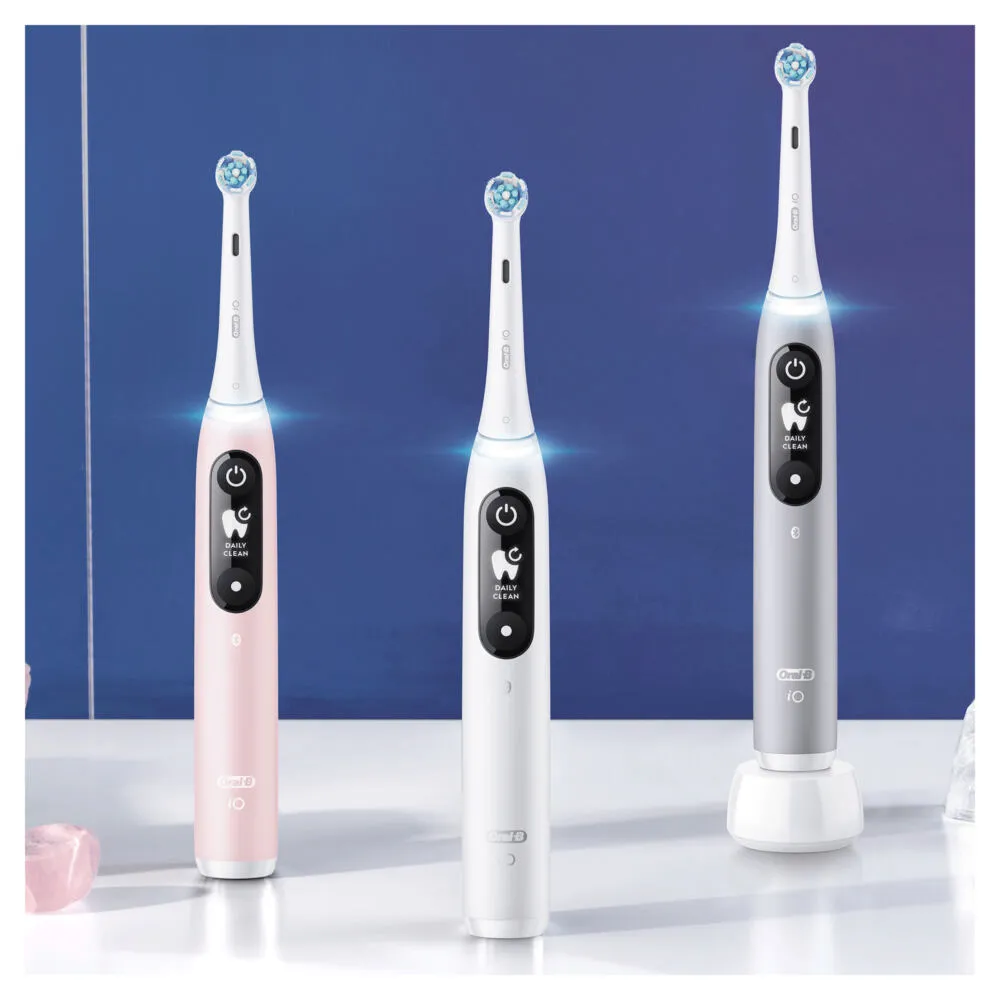 Oral-B iO 80351526 elektrikli diş fırçası Yetişkin Titreşimli diş fırçası Siyah, Mavi Thumbnail 7