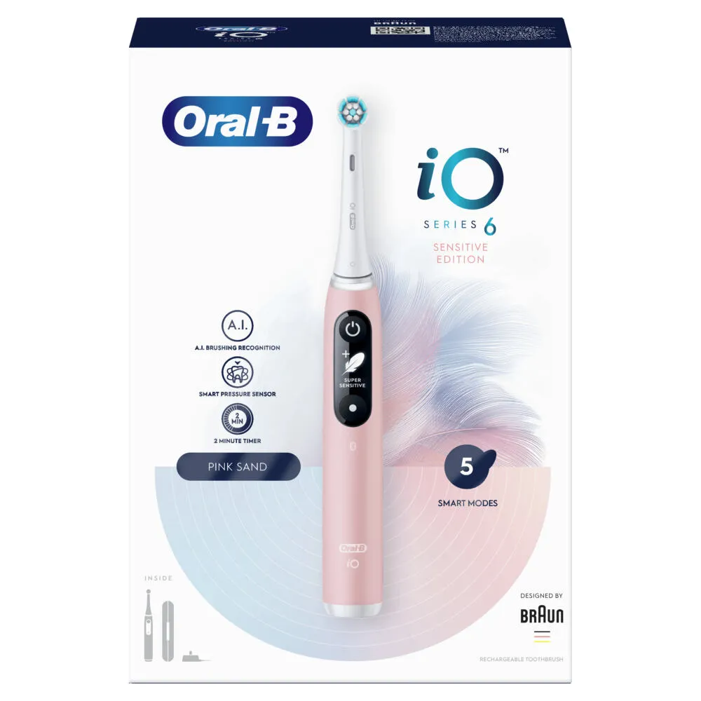 Oral-B iO 80351526 elektrikli diş fırçası Yetişkin Titreşimli diş fırçası Siyah, Mavi Thumbnail 2