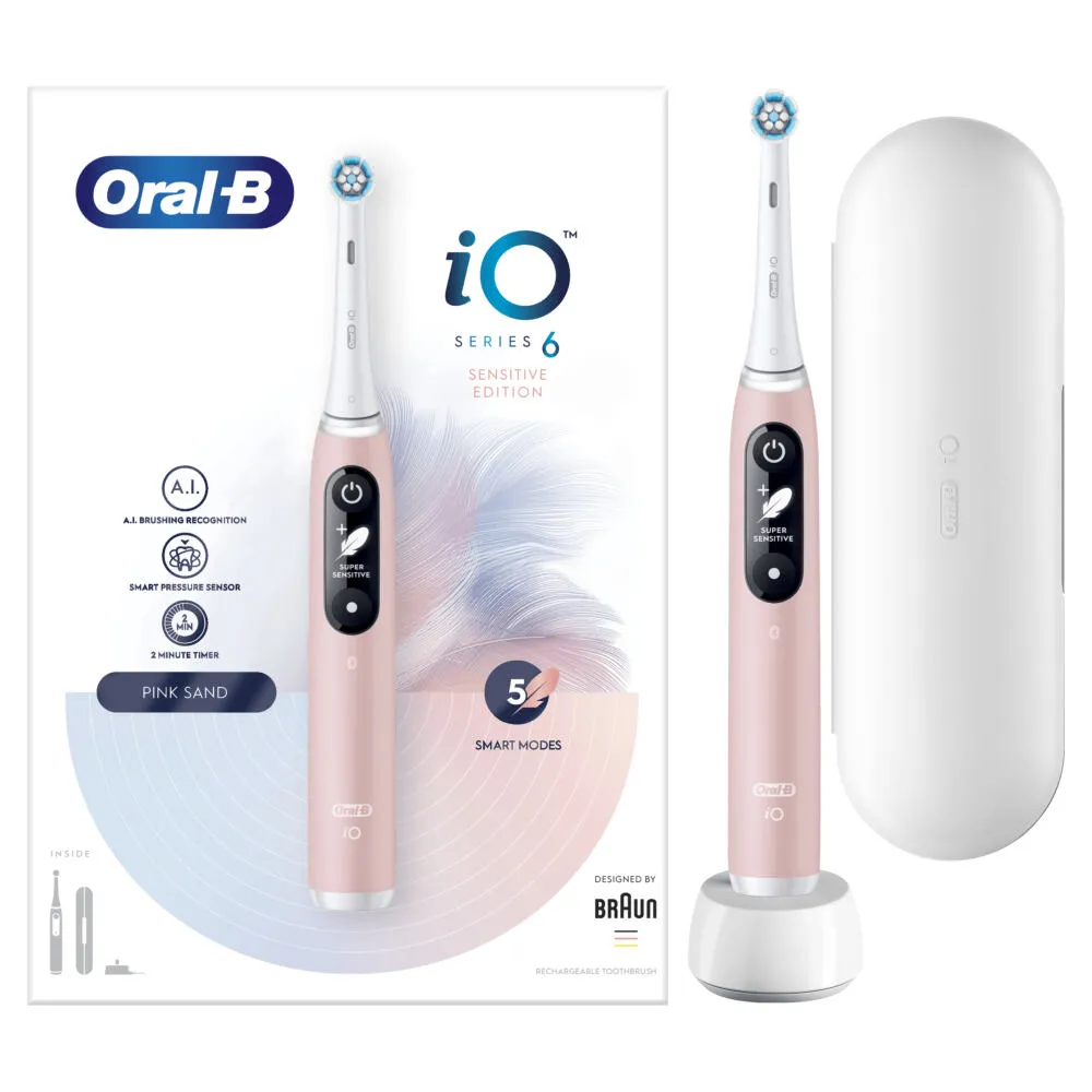 Oral-B iO 80351526 elektrikli diş fırçası Yetişkin Titreşimli diş fırçası Siyah, Mavi Şarjlı Diş Fırçaları