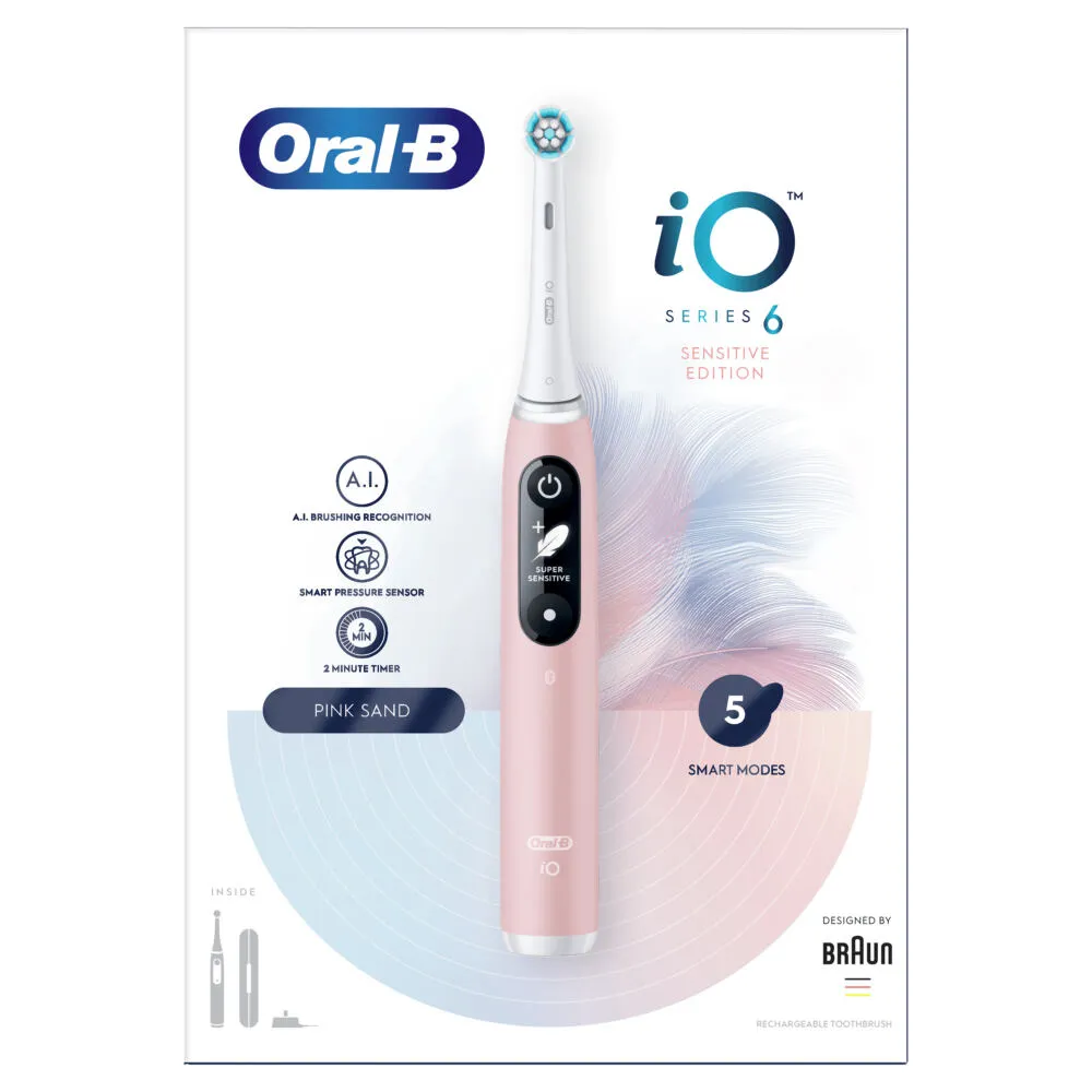 Oral-B iO 80351526 elektrikli diş fırçası Yetişkin Titreşimli diş fırçası Siyah, Mavi Thumbnail 1