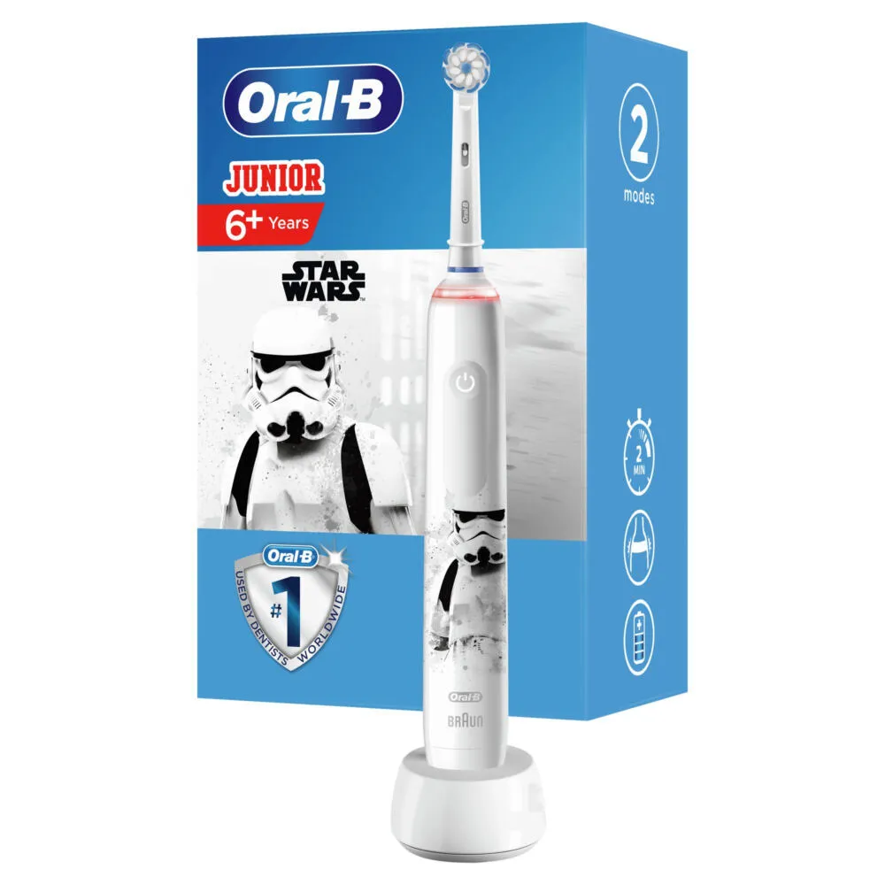 Oral-B Junior 80353788 elektrikli diş fırçası Çocuk Döner diş fırçası Siyah, Mavi Şarjlı Diş Fırçaları