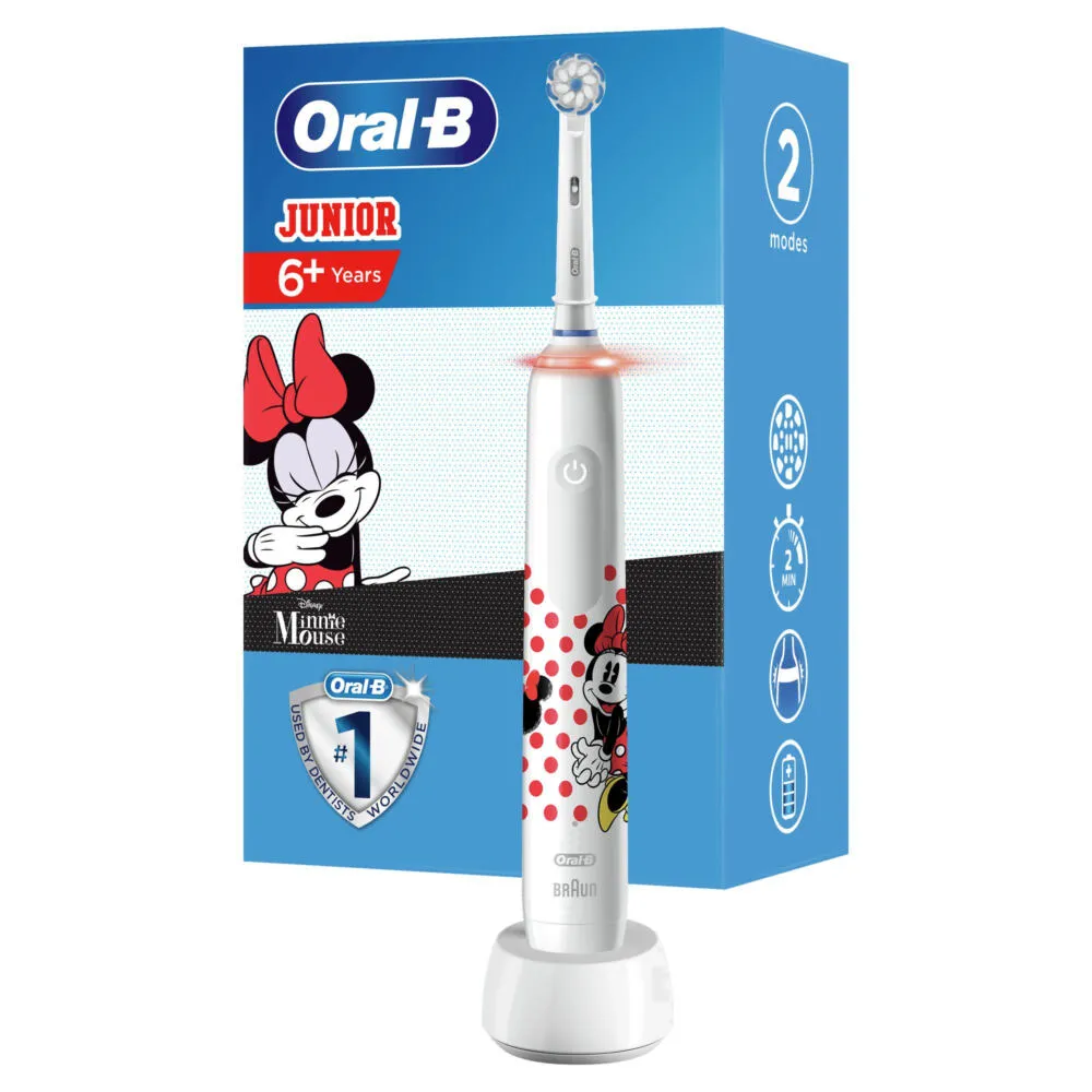 Oral-B Junior 80353791 elektrikli diş fırçası Çocuk Döner diş fırçası Siyah, Mavi Şarjlı Diş Fırçaları
