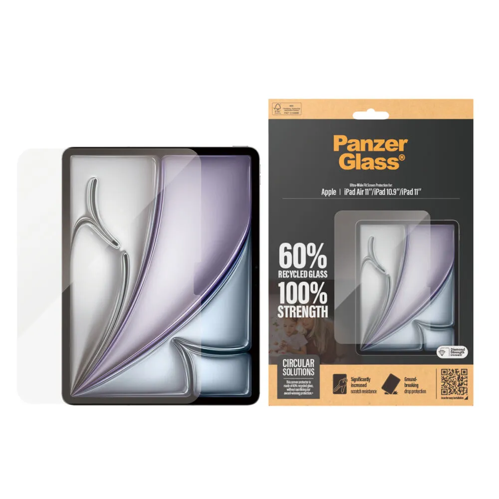 PanzerGlass® Screen Protector iPad Air 11'' (2024-2026) | iPad 11'' (2025) | iPad 10.9'' (2022) | Ultra-Wide Fit 2833 Thumbnail 1