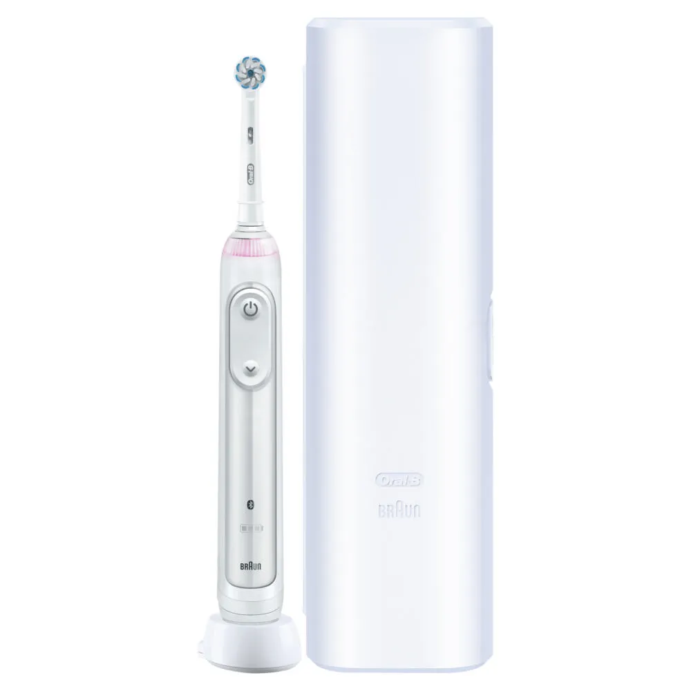 Oral-B SmartSeries 80353920 elektrikli diş fırçası Yetişkin Döner diş fırçası Gümüş, Beyaz Şarjlı Diş Fırçaları