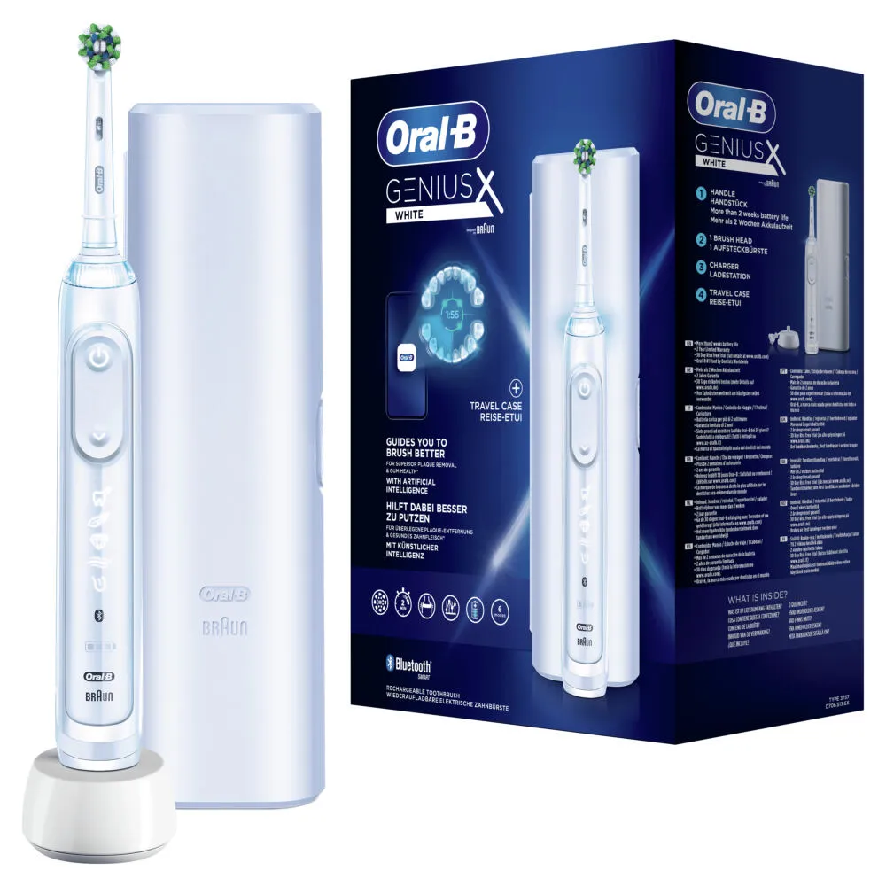 Oral-B Genius X 80354130 elektrikli diş fırçası Yetişkin Titreşimli diş fırçası Beyaz Thumbnail 1