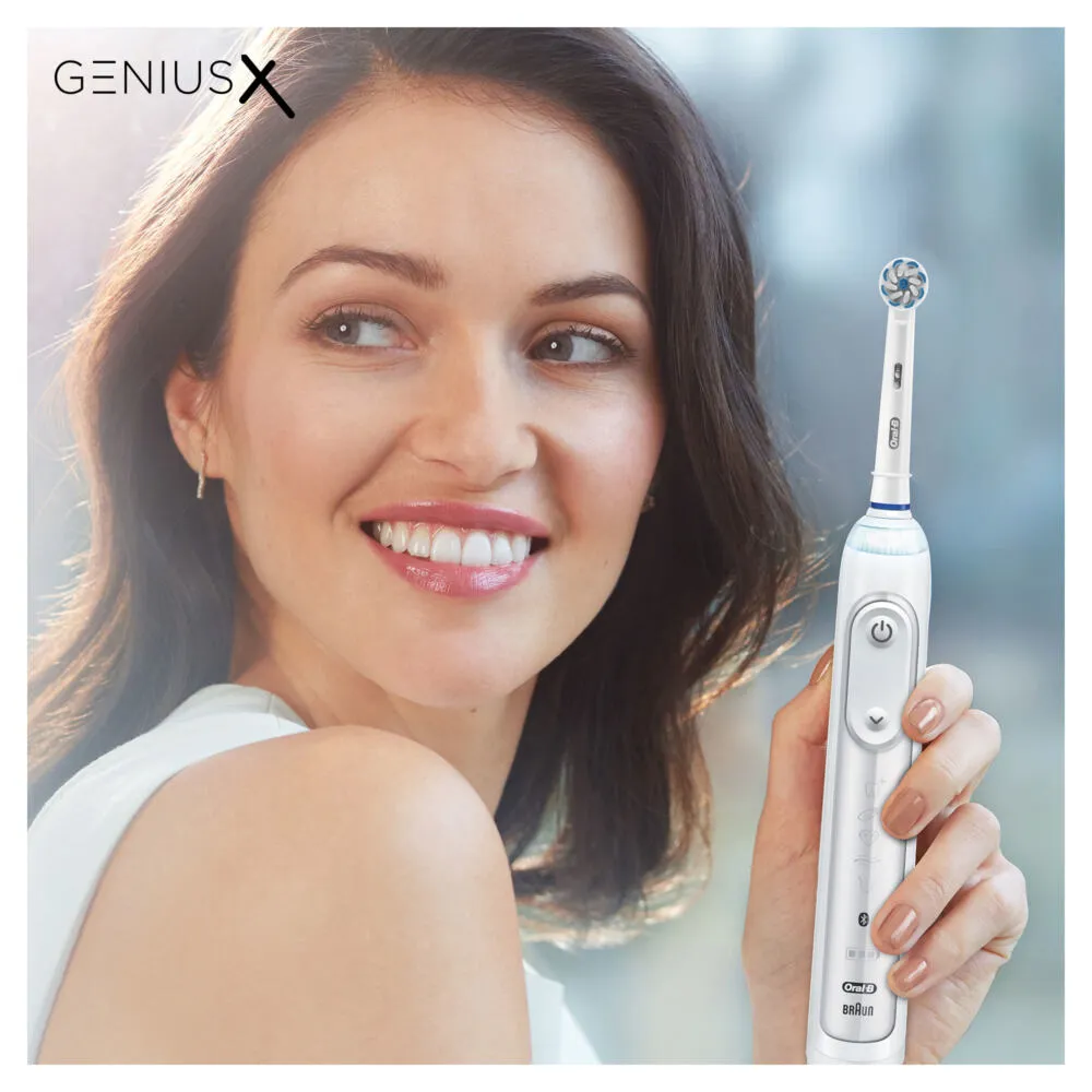 Oral-B Genius X 80354130 elektrikli diş fırçası Yetişkin Titreşimli diş fırçası Beyaz Thumbnail 2