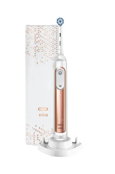 Oral-B Genius X 20100S Yetişkin Döner diş fırçası Pembe Altın Rengi, Beyaz Şarjlı Diş Fırçaları