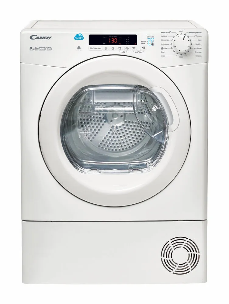 Candy Smart CS C9DE-47 kurutucu Solo Önden yüklemeli 9 kg Beyaz Kurutma Makinesi