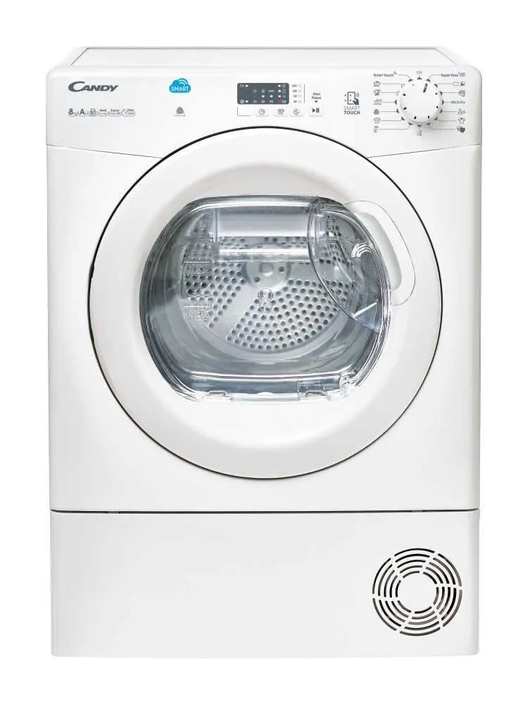 Candy Smart CS H8A1LE-S/ kurutucu Solo Önden yüklemeli 8 kg Beyaz Kurutma Makinesi