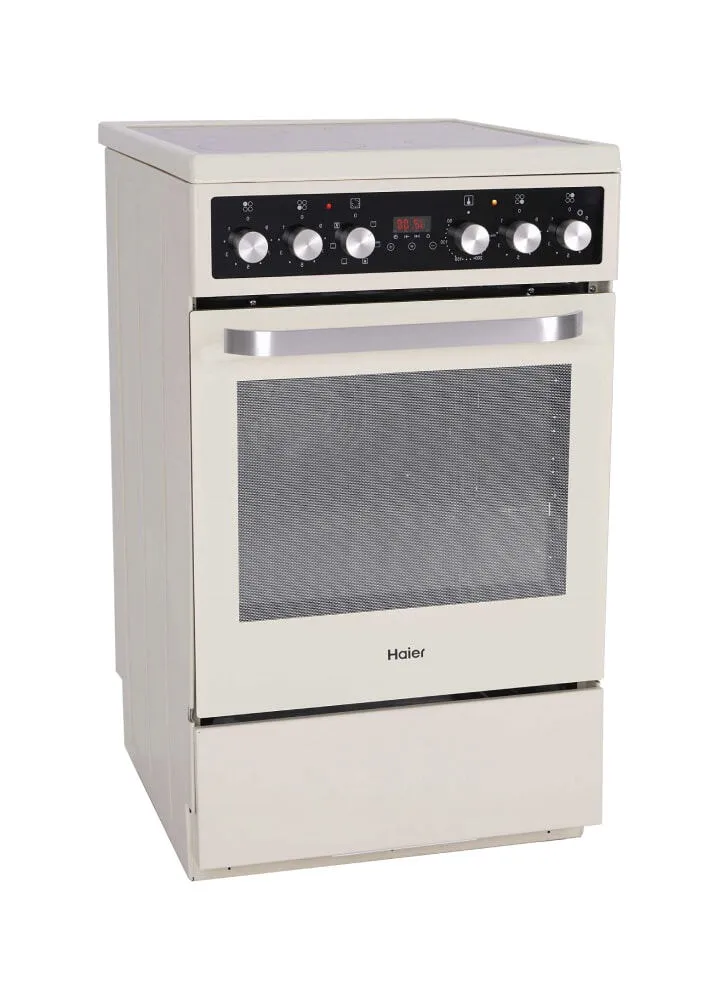 Haier HCX-5CDPC1 Bağımsız ocak Elektrik Seramik Beyaz Ocaklı Fırın