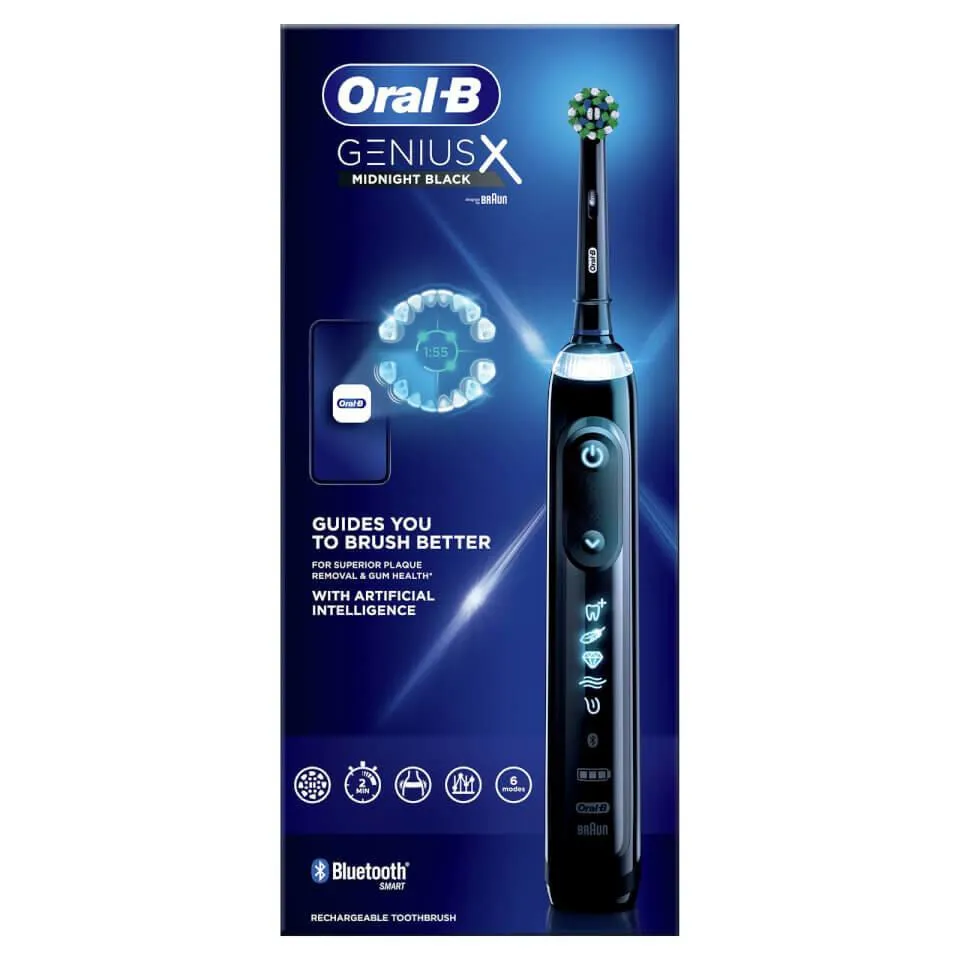Oral-B Genius X Yetişkin Titreşimli diş fırçası Siyah Şarjlı Diş Fırçaları