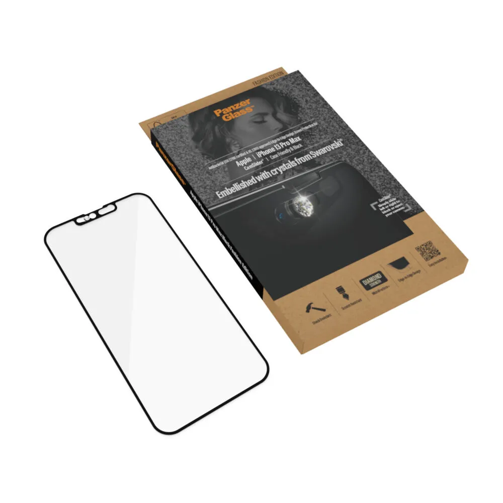 PanzerGlass® CamSlider® Screen Protector iPhone 13 Pro Max - Embellished w. crystals from Swarovski® | Edge-to-Edge 2752 Thumbnail 12
