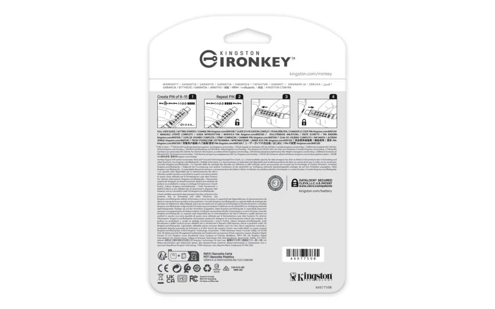 Kingston Technology IronKey Keypad 200 IKKP200C/8GB 8 GB Type-C USB 3.2 Flash Bellek Thumbnail 6