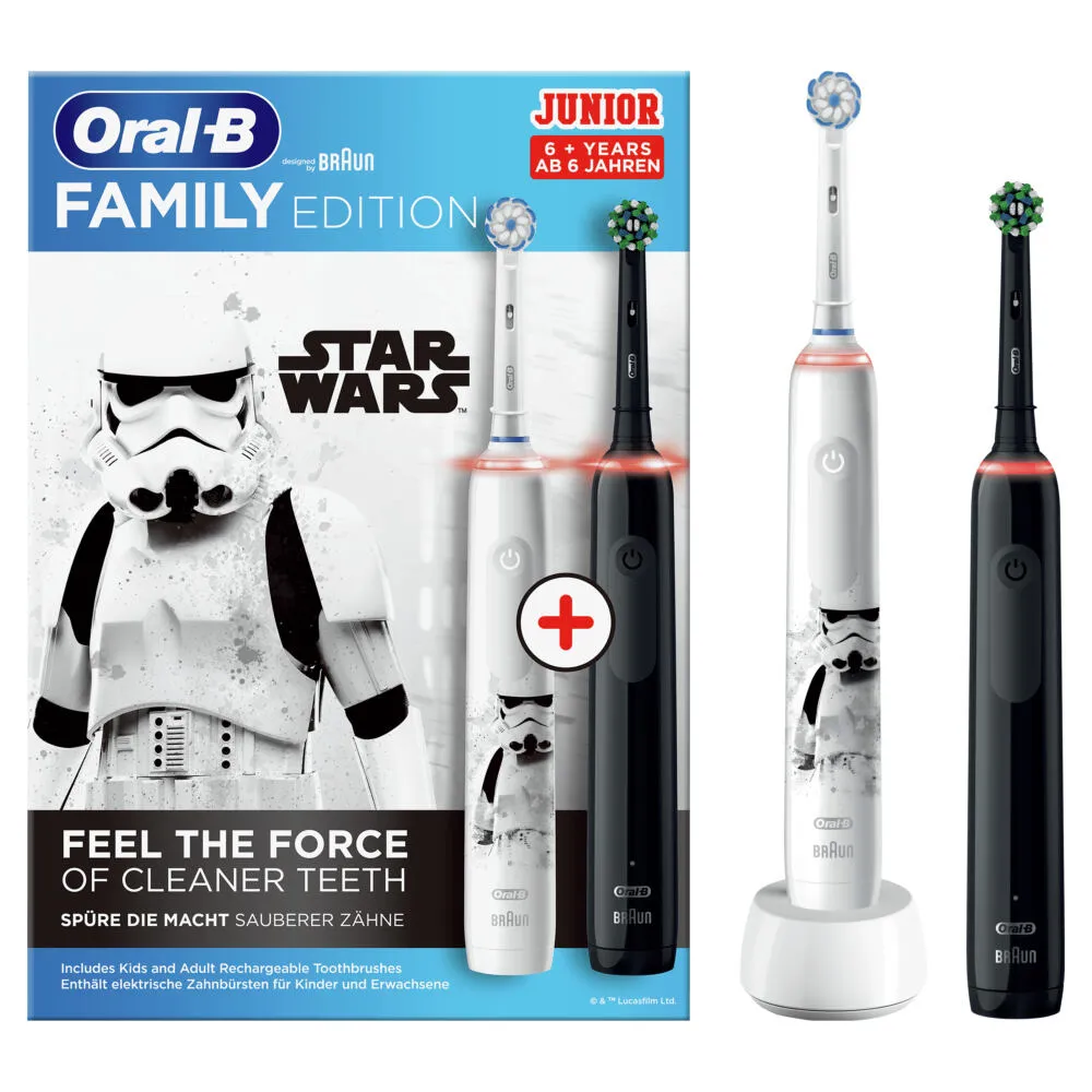 Oral-B Kids 80354146 elektrikli diş fırçası Çocuk Döner diş fırçası Siyah, Beyaz Şarjlı Diş Fırçaları