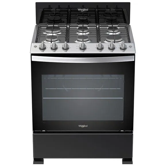 Whirlpool WFR3100B Ocaklı fırın Bağımsız ocak Gaz/Benzin Gaz Siyah