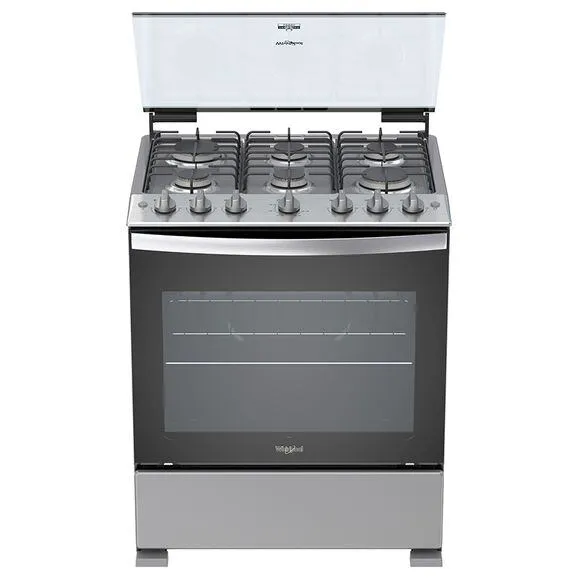 Whirlpool WFR3300D Ocaklı fırın Bağımsız ocak Gaz/Benzin Gaz Gri