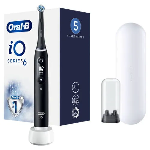 Oral-B iO 6 Yetişkin Titreşimli diş fırçası Siyah Şarjlı Diş Fırçaları