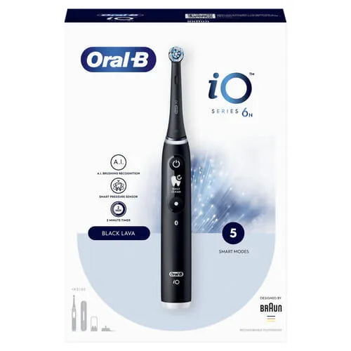 Oral-B iO 6 Yetişkin Titreşimli diş fırçası Siyah Thumbnail 7