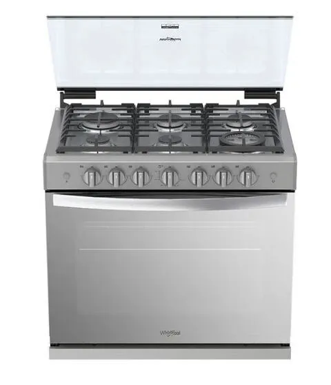 Whirlpool WER3100D Ocaklı fırın Bağımsız ocak Gaz/Benzin Gaz Gri