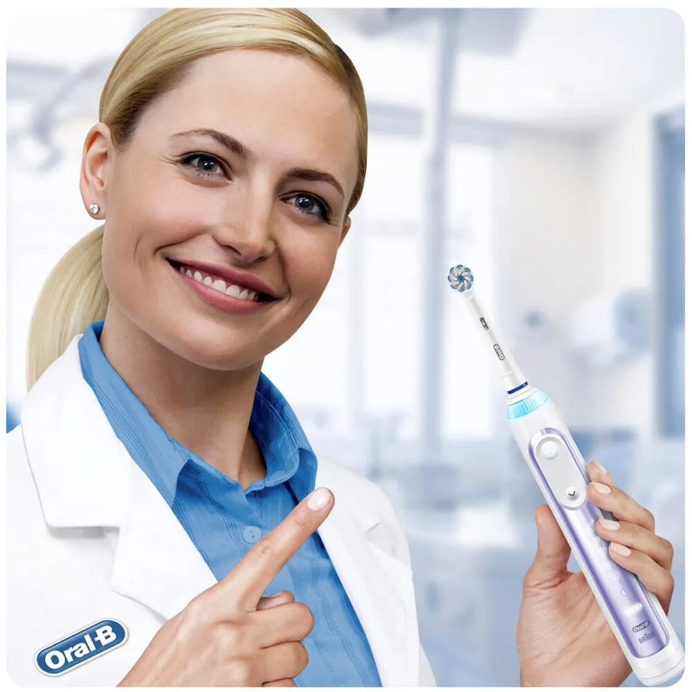 Oral-B Genius10000NP elektrikli diş fırçası Yetişkin Mor, Beyaz Thumbnail 5