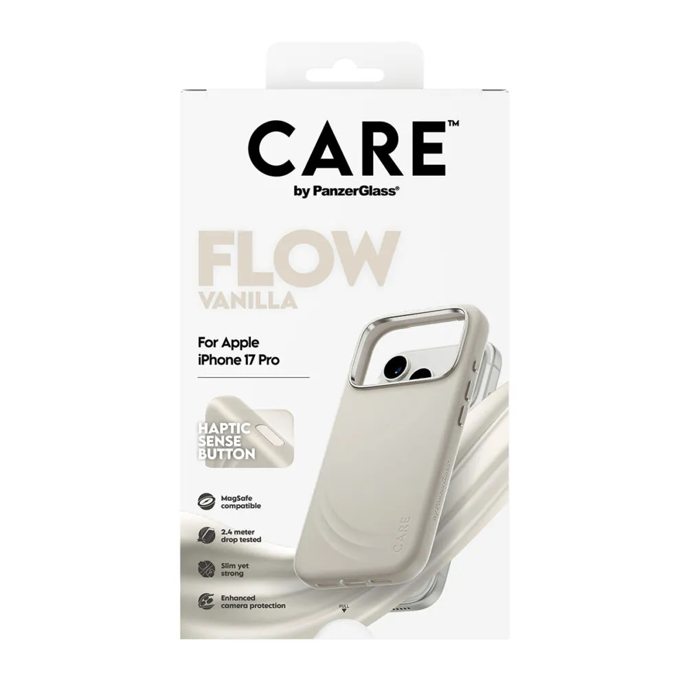 PanzerGlass CARE™ by PanzerGlass® Flow Case Vanilla w. Haptic Button & MagSafe iPhone 17 Pro CR70511 Thumbnail 3