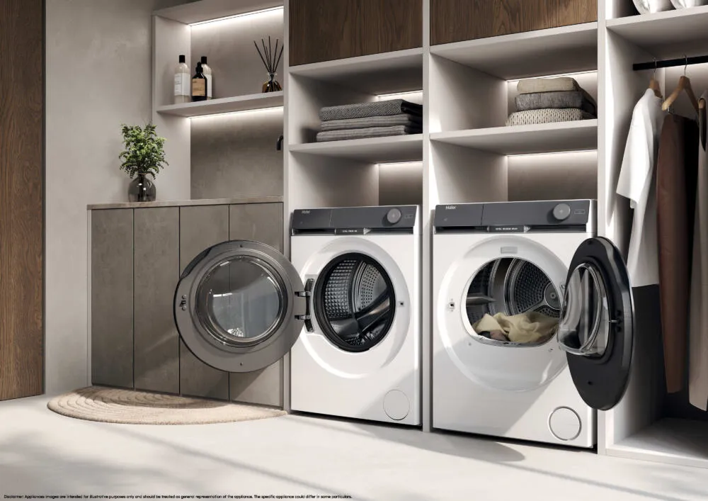 Haier HD90-BQ387U1 kurutucu Solo Önden yüklemeli 9 kg Beyaz Thumbnail 7