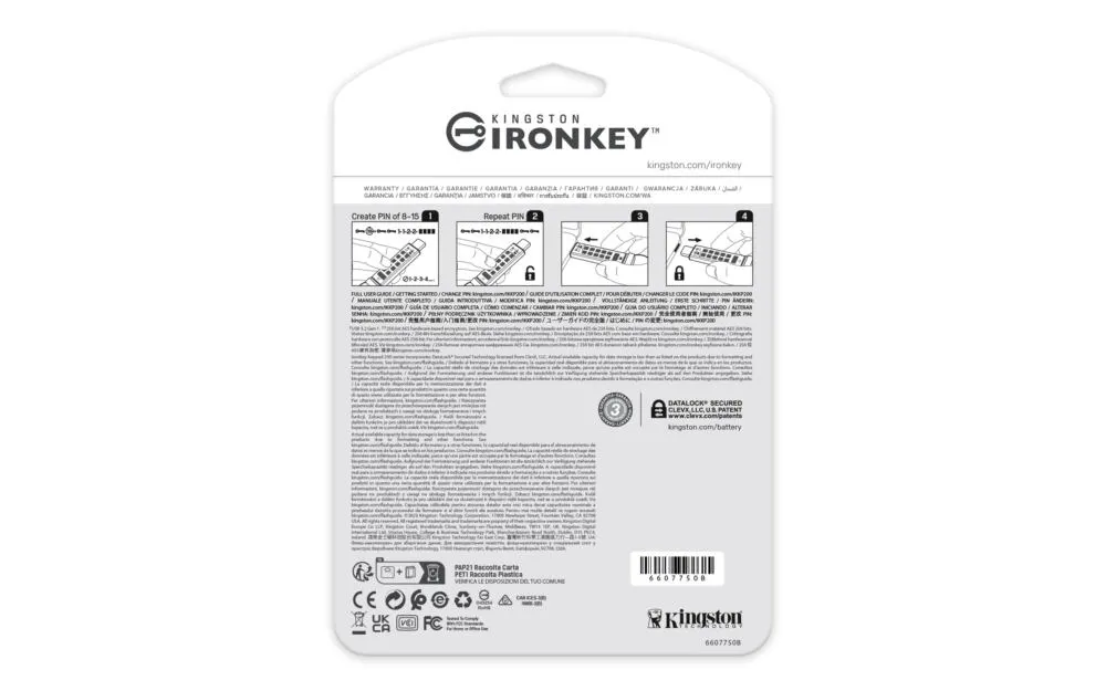 Kingston Technology IronKey Keypad 200 IKKP200C/512GB 512 GB Type-C USB 3.2 280 MB/s Flash Bellek Thumbnail 5