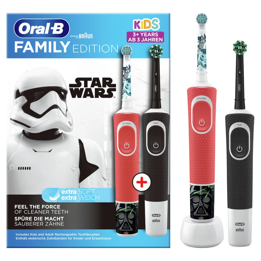 Oral-B Vitality 80353528 elektrikli diş fırçası Çocuk Döner-titreşimli diş fırçası Siyah, Çok renkli, Kırmızı, Beyaz Şarjlı Diş Fırçaları