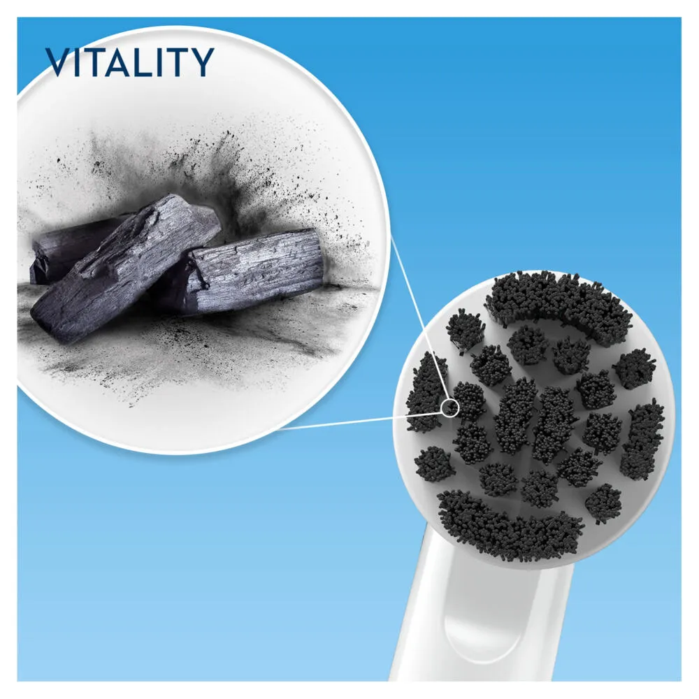 Oral-B 80356696 elektrikli diş fırçası Yetişkin Döner-titreşimli diş fırçası Siyah, Beyaz Thumbnail 3