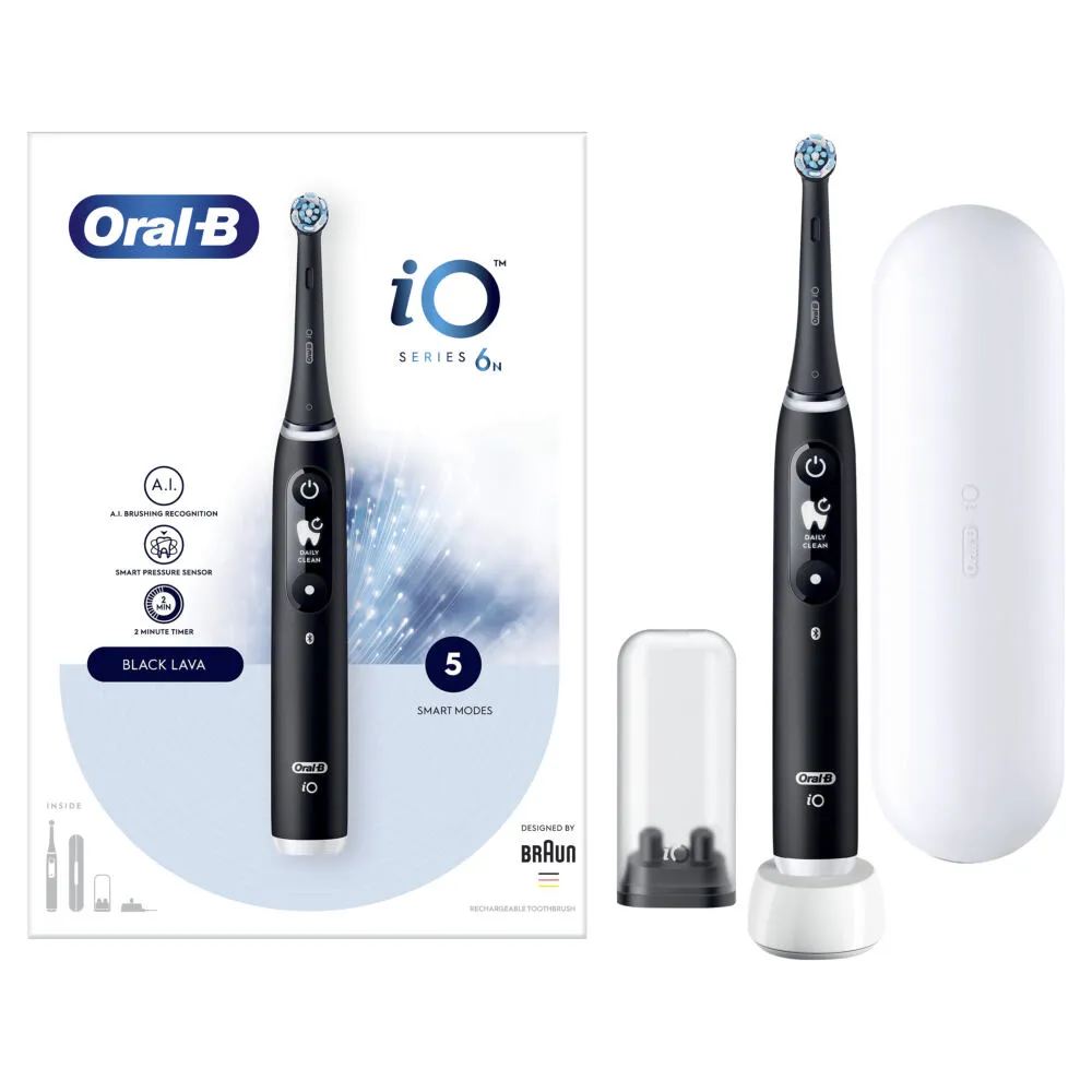 Oral-B iO 80363115 elektrikli diş fırçası Yetişkin Titreşimli diş fırçası Siyah Şarjlı Diş Fırçaları