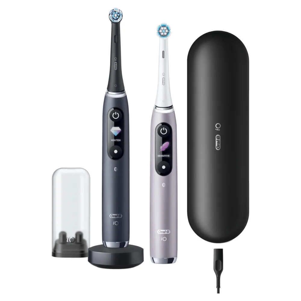 Oral-B iO 80363731 elektrikli diş fırçası Yetişkin Döner-titreşimli diş fırçası Siyah, Gümüş Şarjlı Diş Fırçaları
