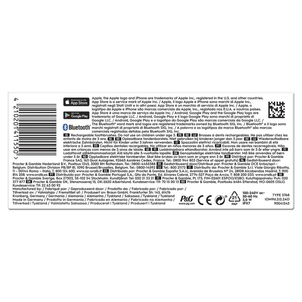 Oral-B iO 80363731 elektrikli diş fırçası Yetişkin Döner-titreşimli diş fırçası Siyah, Gümüş Thumbnail 4