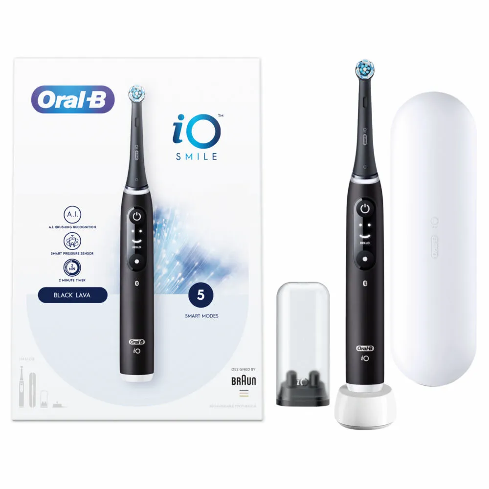 Oral-B iO 81777297 elektrikli diş fırçası Yetişkin Titreşimli diş fırçası Siyah Şarjlı Diş Fırçaları