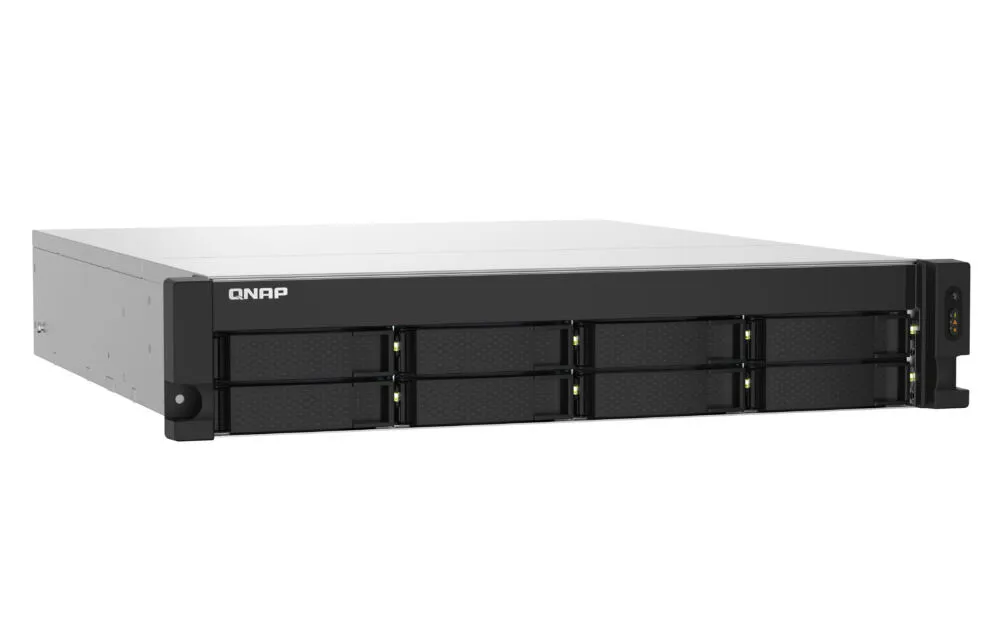 QNAP TS-832PXU-RP-4G-UK depolama sunucusu NAS Yatay (2U) Annapurna Labs AL324 4 GB DDR4 0 TB QNAP Turbo System Siyah Thumbnail 2