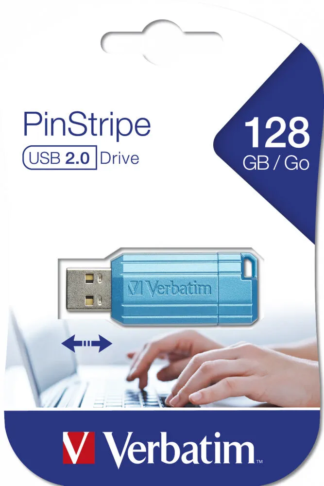 Verbatim PinStripe 128 GB 49461 USB 2.0 Flash Bellek Thumbnail 3