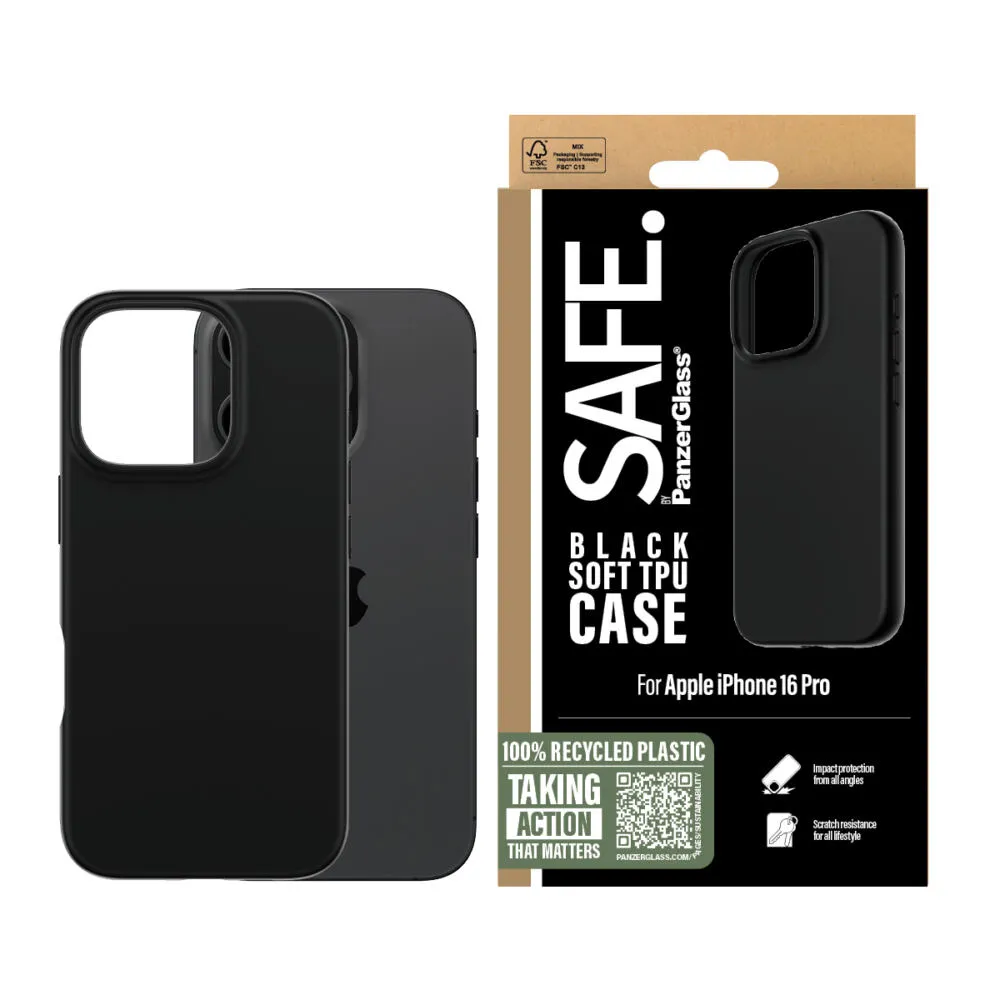 PanzerGlass SAFE. by PanzerGlass® TPU Case Black iPhone 16 Pro SAFE95901 Thumbnail 1