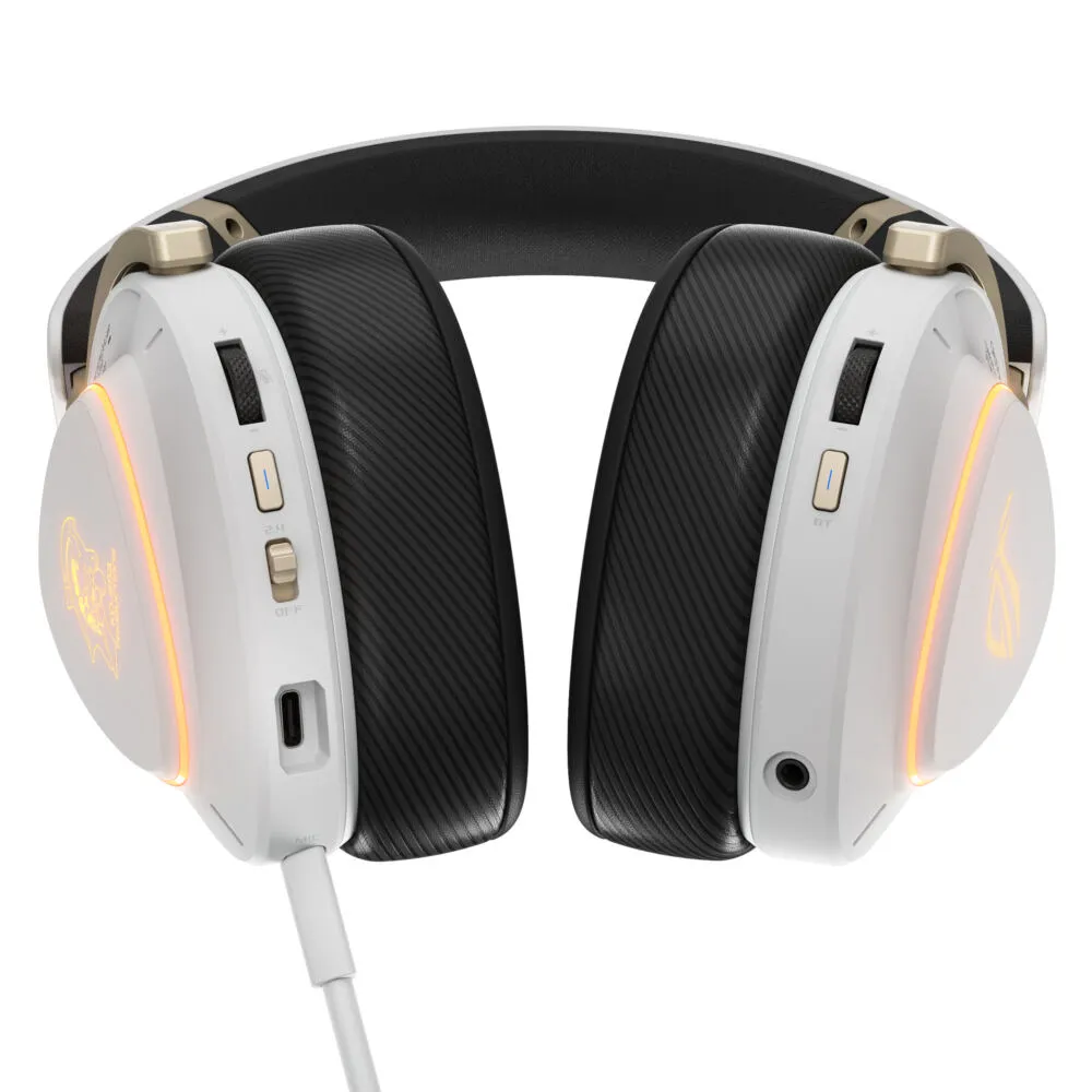 ASUS ROG Delta II-KJP Kulaklık Kablolu & Kablosuz Saç bandı Oyun Bluetooth Siyah, Beyaz Thumbnail 3