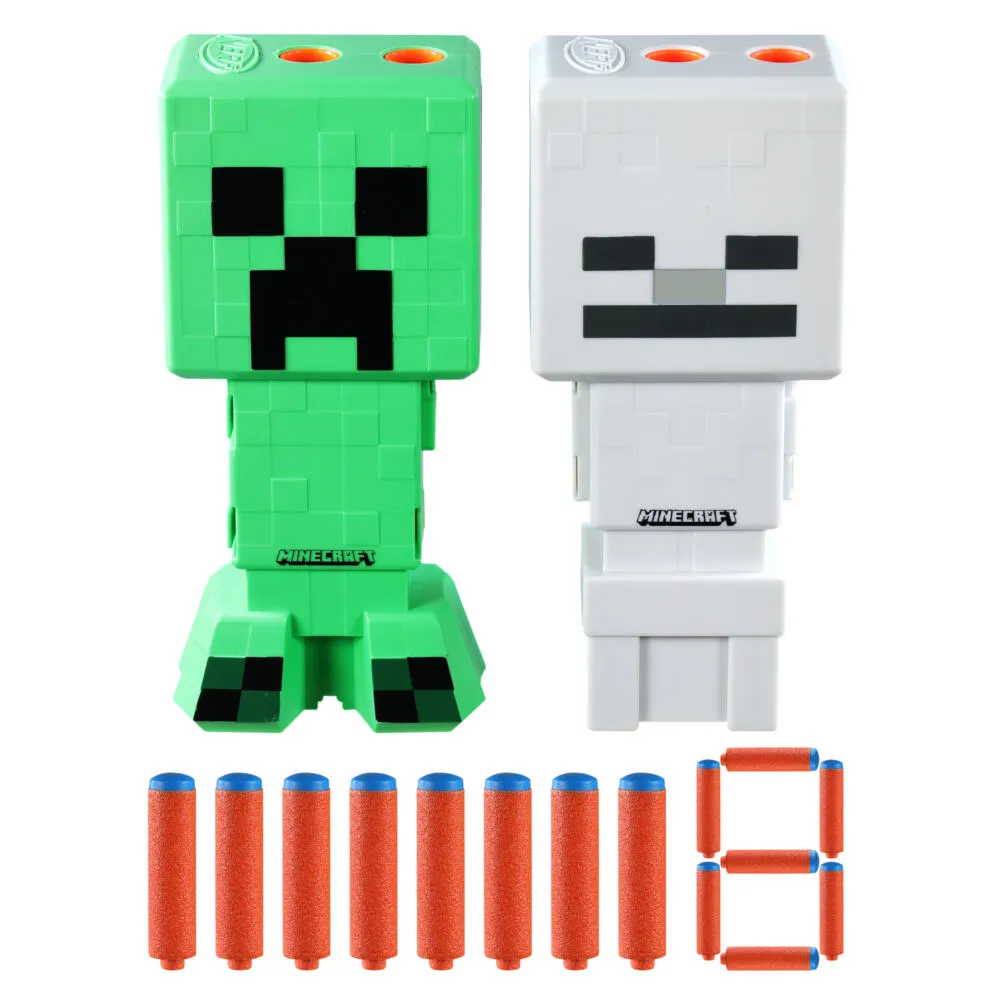 Nerf Minecraft Creeper ve Skeleton Çetesi Paketi Oyuncak Silah